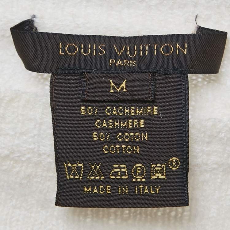 Pre Owned Louis Vuitton Cream Cashmere Knit Pullover M