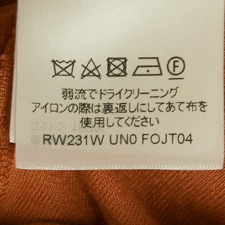 Pre Owned Louis Vuitton Orange Monogram Flower Towelling Crop Top S
