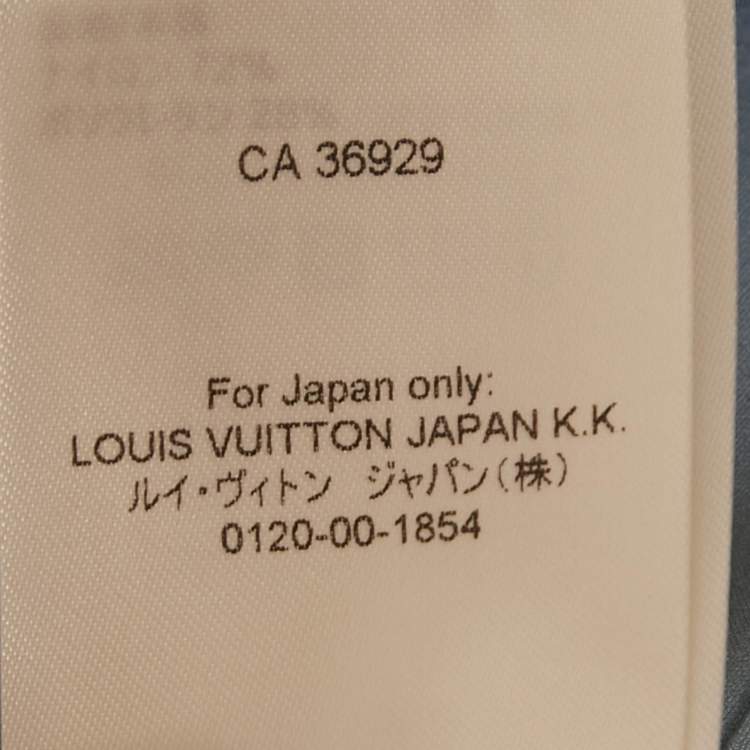 Pre Owned Louis Vuitton Blue LV Match Neoprene Polo T-Shirt L