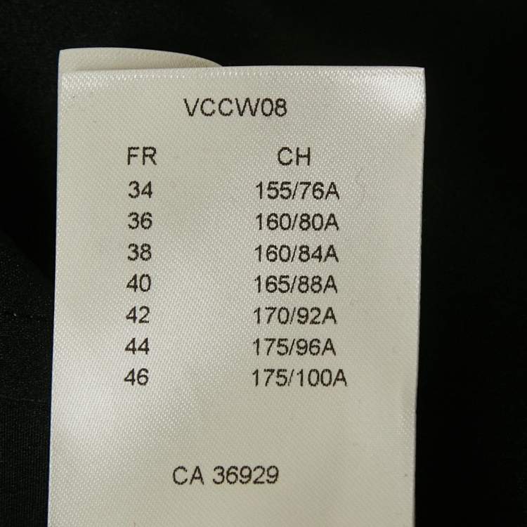 Pre Owned Louis Vuitton Black Jersey Peplum Top S