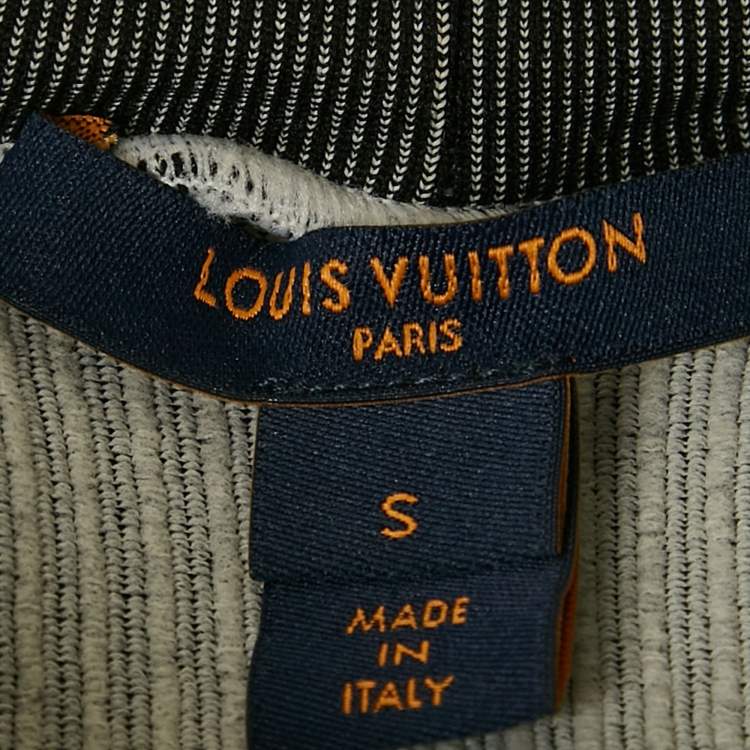 Pre Owned Louis Vuitton Black Rib Knit High Neck Pullover S