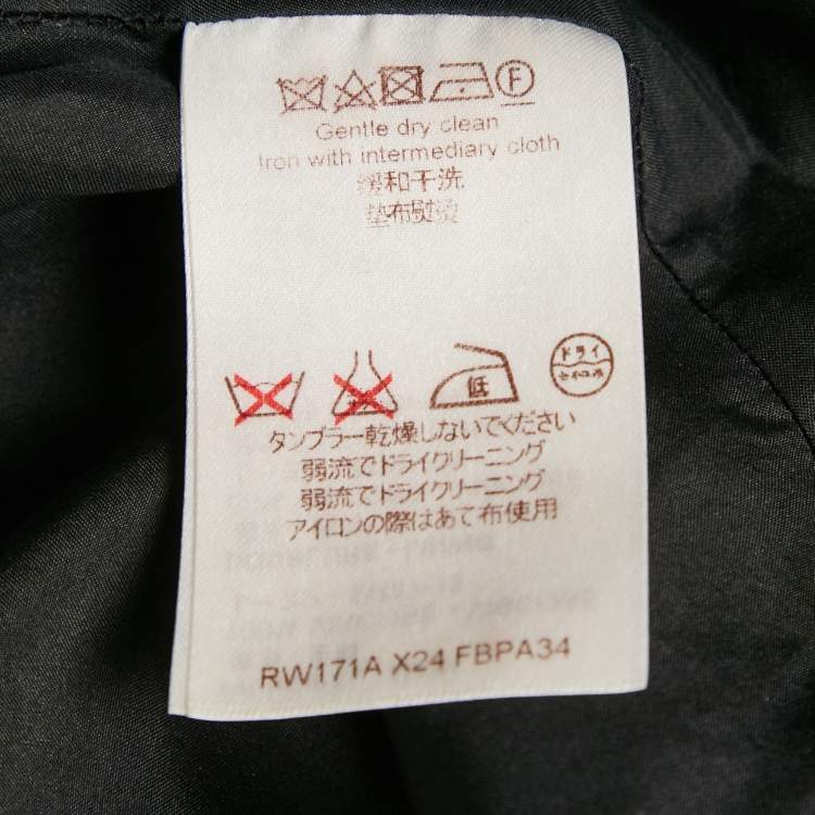Pre Owned Louis Vuitton Black Printed Crepe Ruffled Shorts M