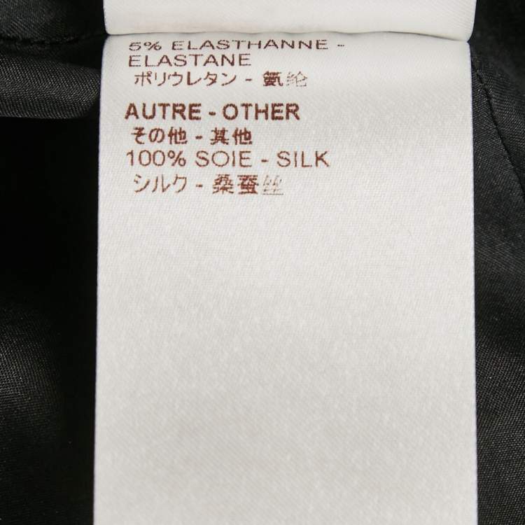 Pre Owned Louis Vuitton Black Printed Crepe Ruffled Shorts M