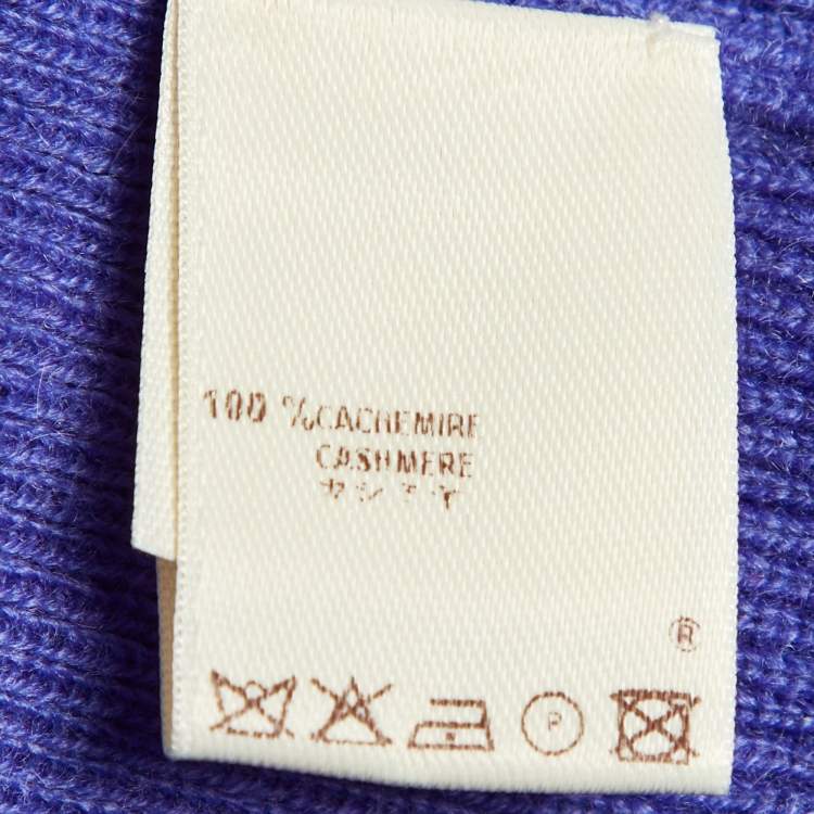 Pre Owned Louis Vuitton Lavender Cashmere Neck Chain Detail Sleeveless Top S