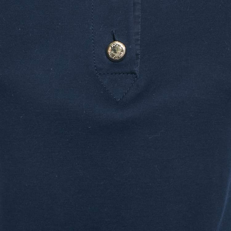 Pre Owned Louis Vuitton Navy Blue Jersey T-Shirt S