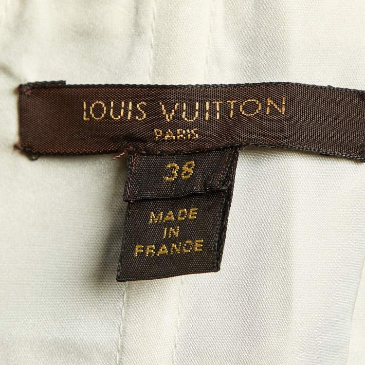 Pre Owned Louis Vuitton Multicolor Printed Cotton Strapless Corset Top M