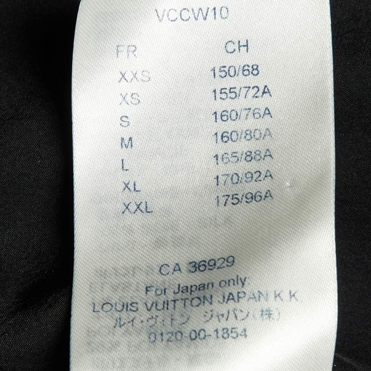 Pre Owned Louis Vuitton Black Cotton Blend Patchwork Bomber Jacket XS