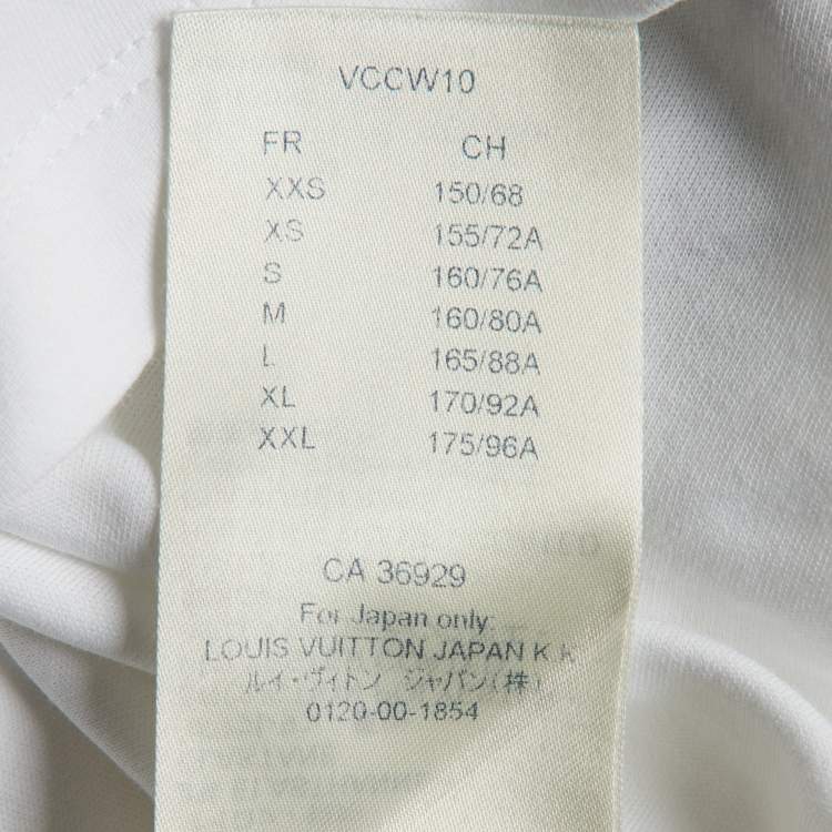 Pre Owned Louis Vuitton White Logo Print Cotton Crew Neck T-Shirt S