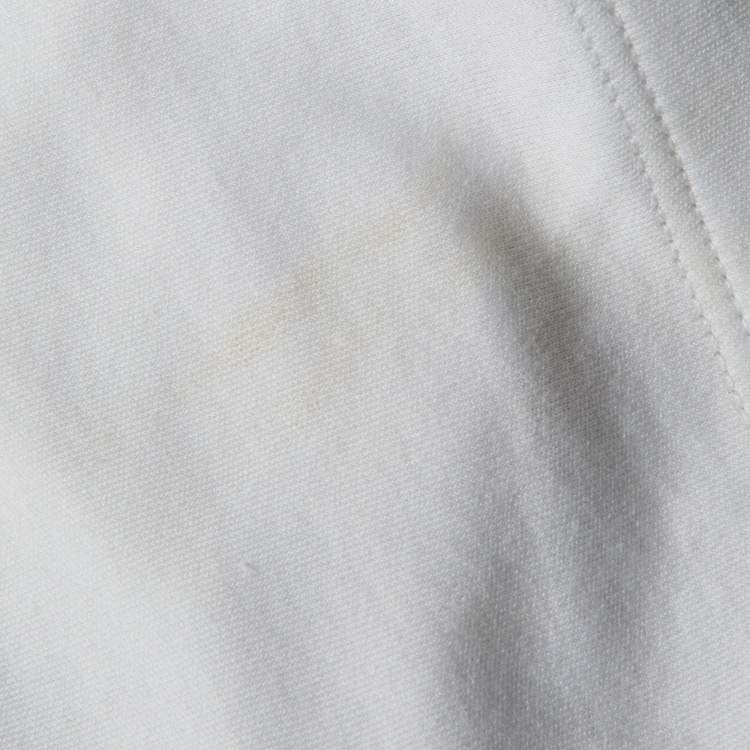 Pre Owned Louis Vuitton White Logo Print Cotton Crew Neck T-Shirt S