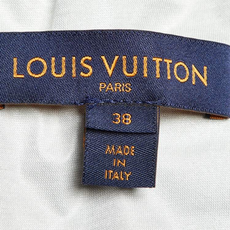 Pre Owned Louis Vuitton Grey Monogram Coated Modal Zip Up Jacket M