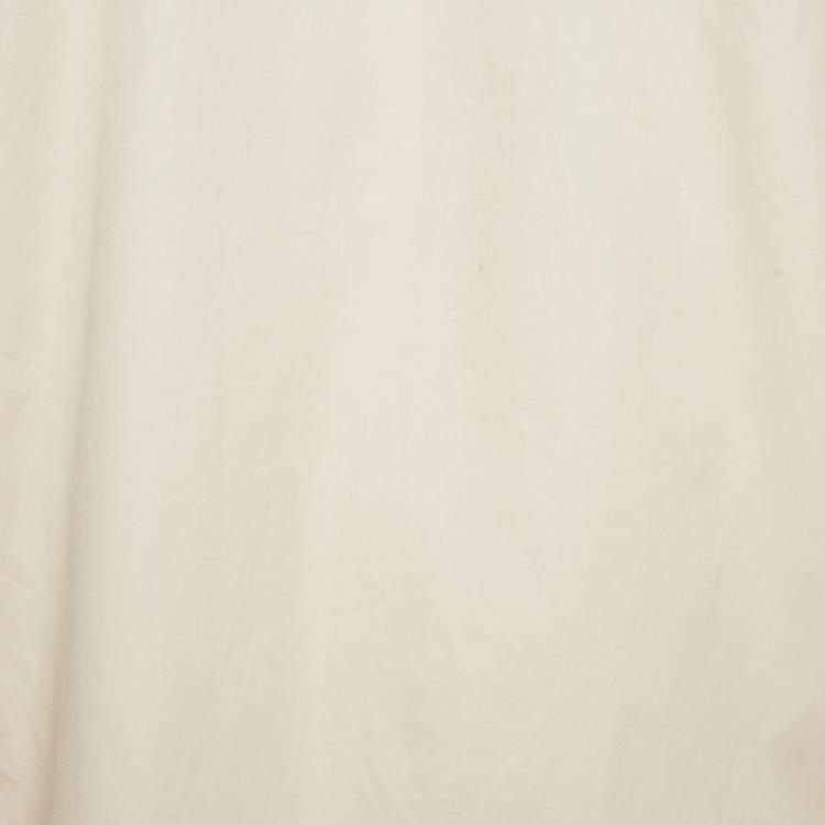 Pre Owned Louis Vuitton Peach/Light Orange Cotton Detachable Collar Shirt M