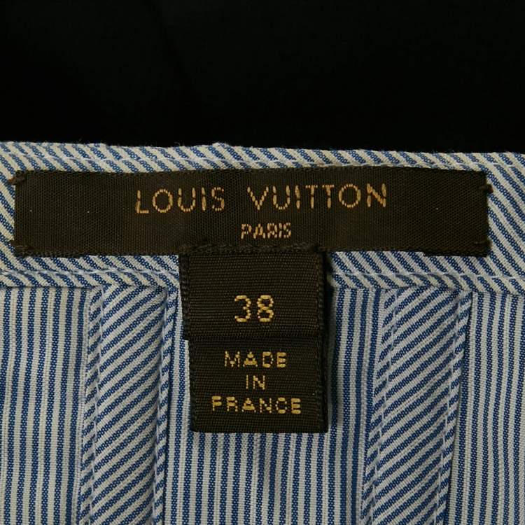 Pre Owned Louis Vuitton Black Cotton Strapless Mini Dress M