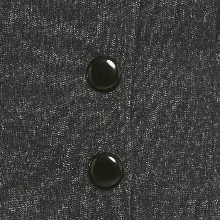 Pre Owned Louis Vuitton Black Wool Blend Gathered Waist Coat & Skirt Set M ( FR 38/ 40)