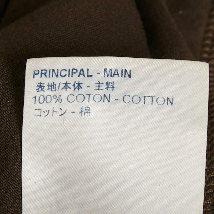 Pre Owned Louis Vuitton Brown/Black Monogram Print Jersey T-Shirt M