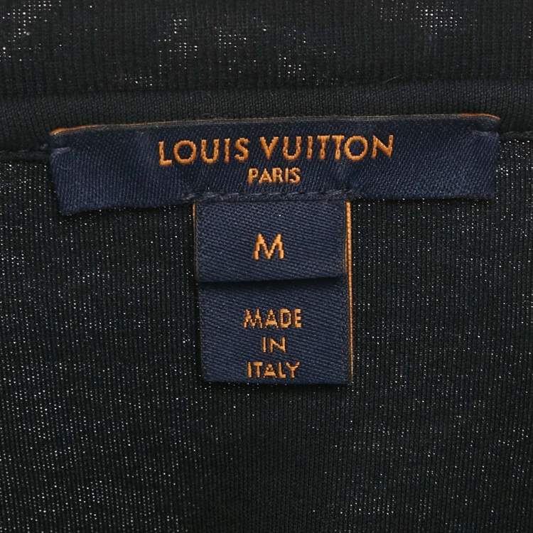 Pre Owned Louis Vuitton Brown/Black Monogram Print Jersey T-Shirt M