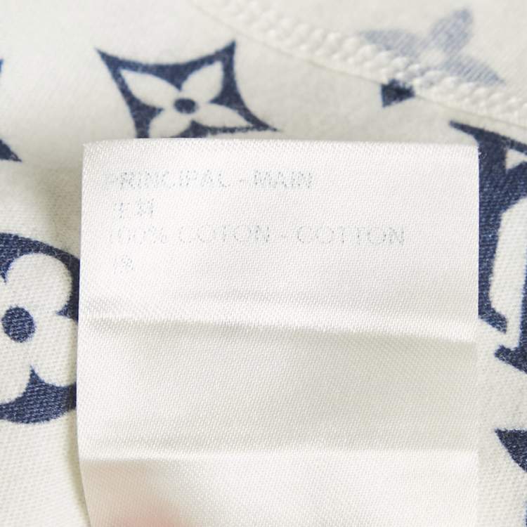 Pre Owned Louis Vuitton White Monogram Print Jersey T-Shirt M