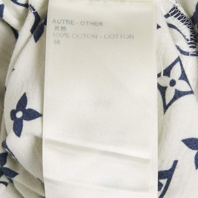 Pre Owned Louis Vuitton White Monogram Print Jersey T-Shirt M