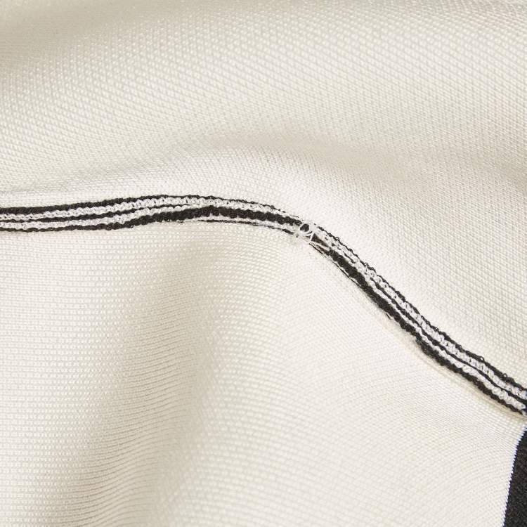 Pre Owned Louis Vuitton Black Knit Logo Detail Cropped Sweater M