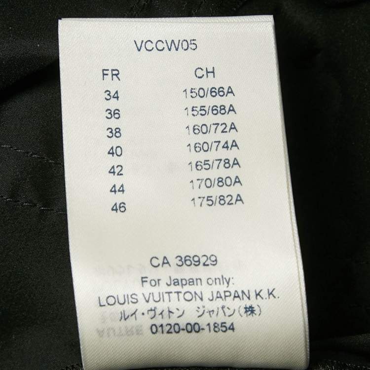 Pre Owned Louis Vuitton Black Crepe Ruffed Pants M