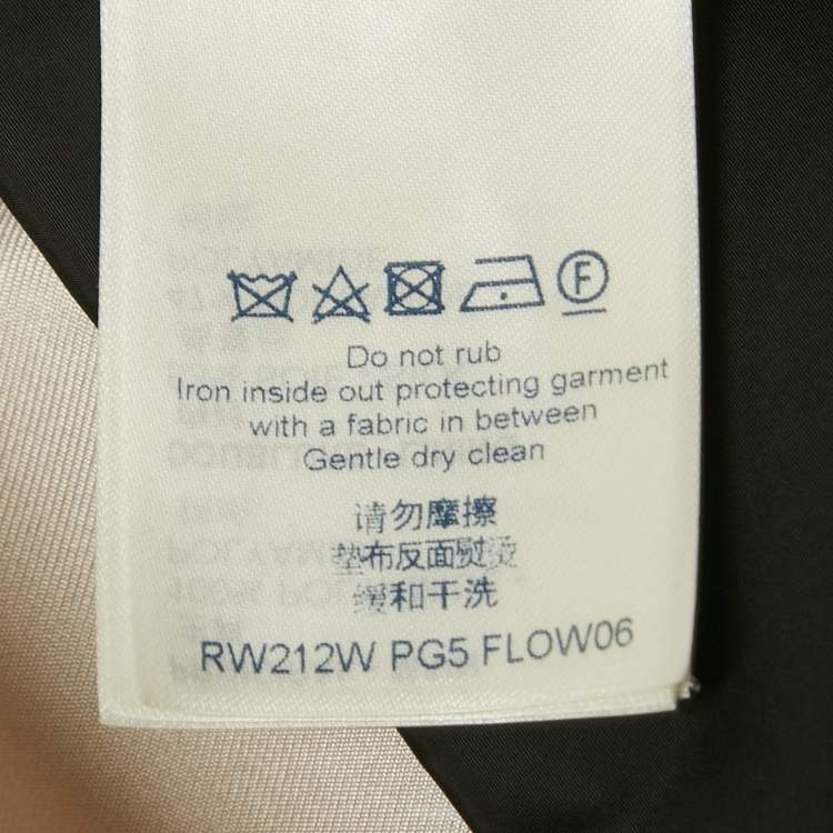 Pre Owned Louis Vuitton Black Logo Print Nylon Zip Detail Jacket S