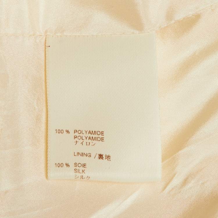 Pre Owned Louis Vuitton Ivory/Muticolor Striped Scarf Detail Coat M