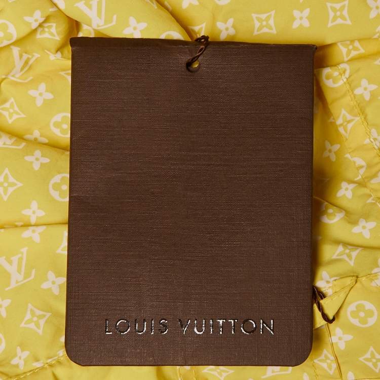 Pre Owned Louis Vuitton Yellow Monogram Cotton Hooded Jacket M