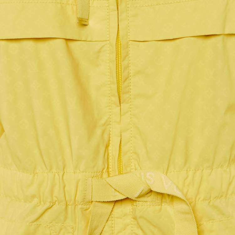 Pre Owned Louis Vuitton Yellow Monogram Cotton Hooded Jacket M