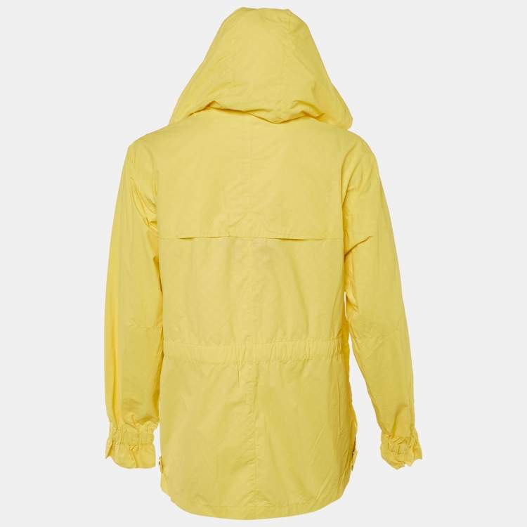 Pre Owned Louis Vuitton Yellow Monogram Cotton Hooded Jacket M