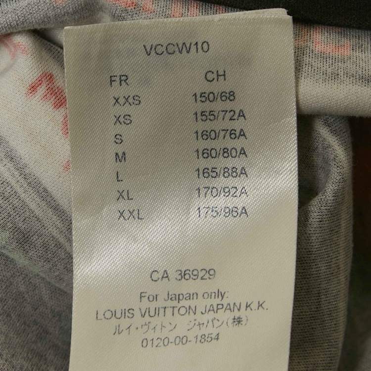 Pre Owned Louis Vuitton Black Printed Cotton Crew Neck T-Shirt XS