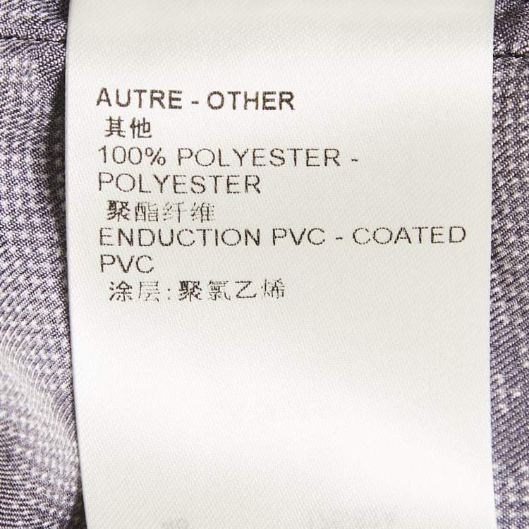 Pre Owned Louis Vuitton Navy Blue Monogram Silk Tie -Up Detail Trousers S 
