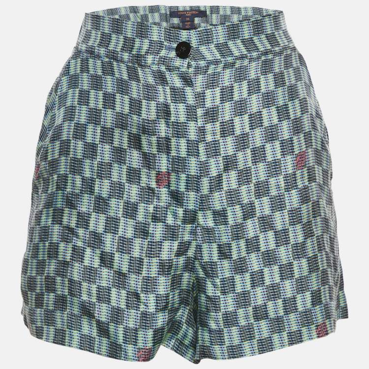 Pre Owned Louis Vuitton Multicolor Printed Silk Shorts S
