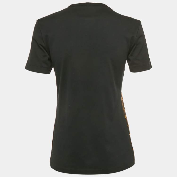 Pre Owned Louis Vuitton Black/Brown Monogram Print Cotton Crew Neck T-Shirt M