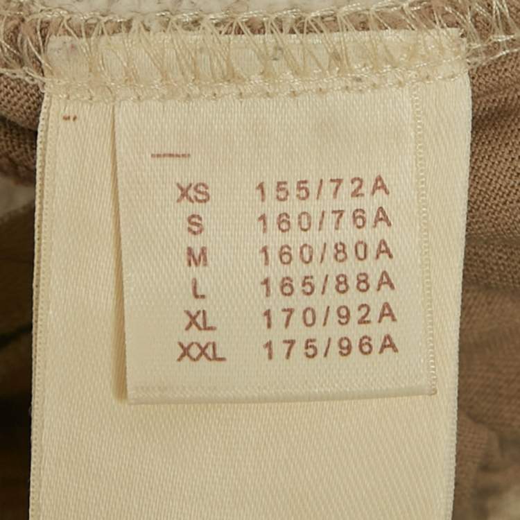 Pre Owned Louis Vuitton Beige Cotton Mélange Straight Fit Sweatpants S