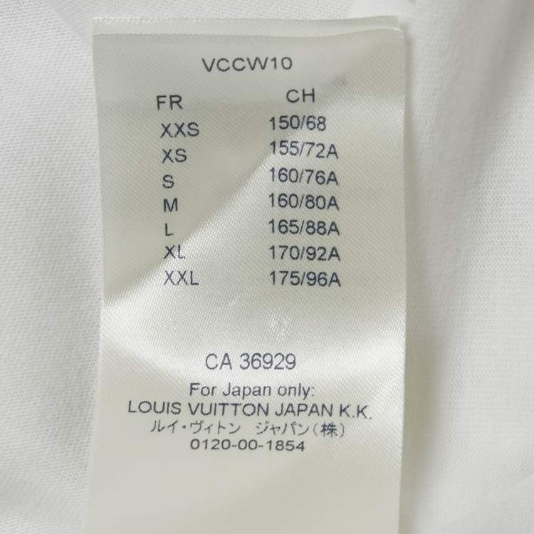 مملوكة مسبقًا Louis Vuitton White Reverse Logo Print Cotton Crew Neck T-Shirt M