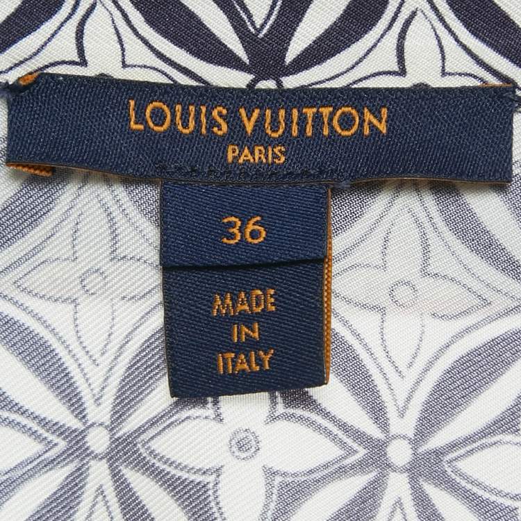 Pre Owned Louis Vuitton Multicolor Monogram Embroidered Silk Pajama Set S 
