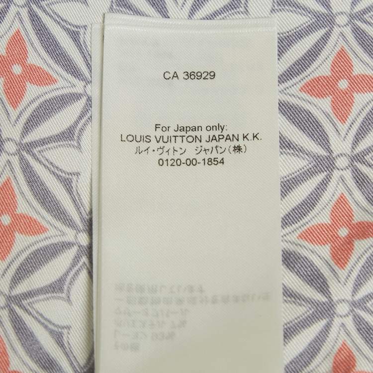Pre Owned Louis Vuitton Multicolor Monogram Embroidered Silk Pajama Set S 