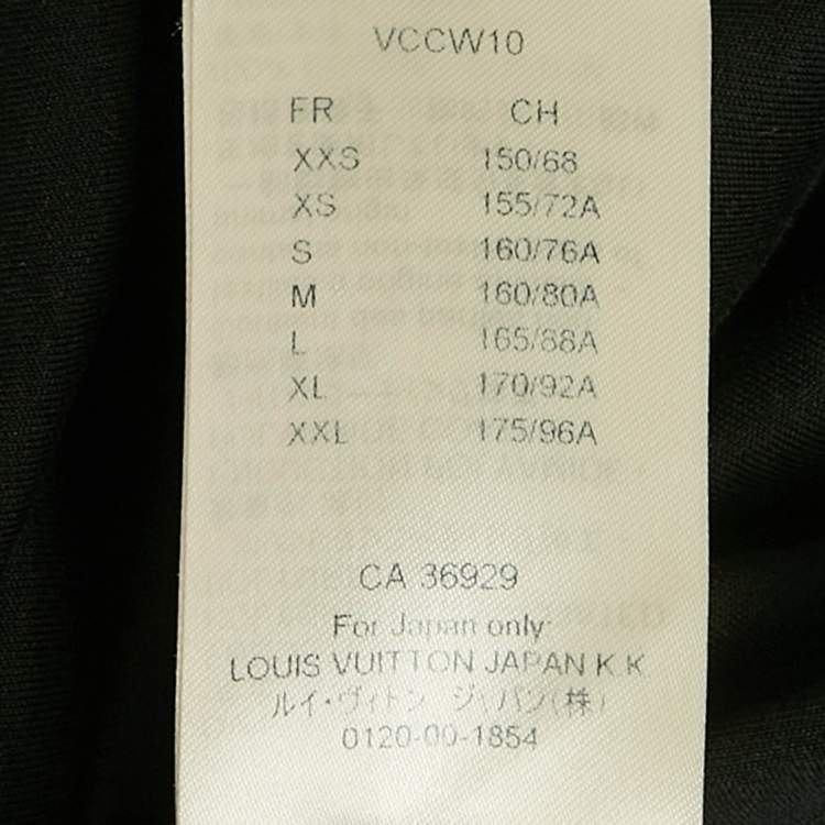 Pre Owned Louis Vuitton Black Logo Print Cotton Zip Detail Sleeveless T-Shirt L