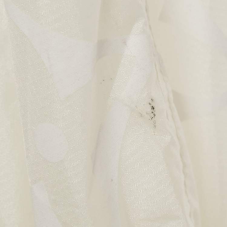 Pre Owned Louis Vuitton Off -White Monogram Synthetic Blouson Jacket S 