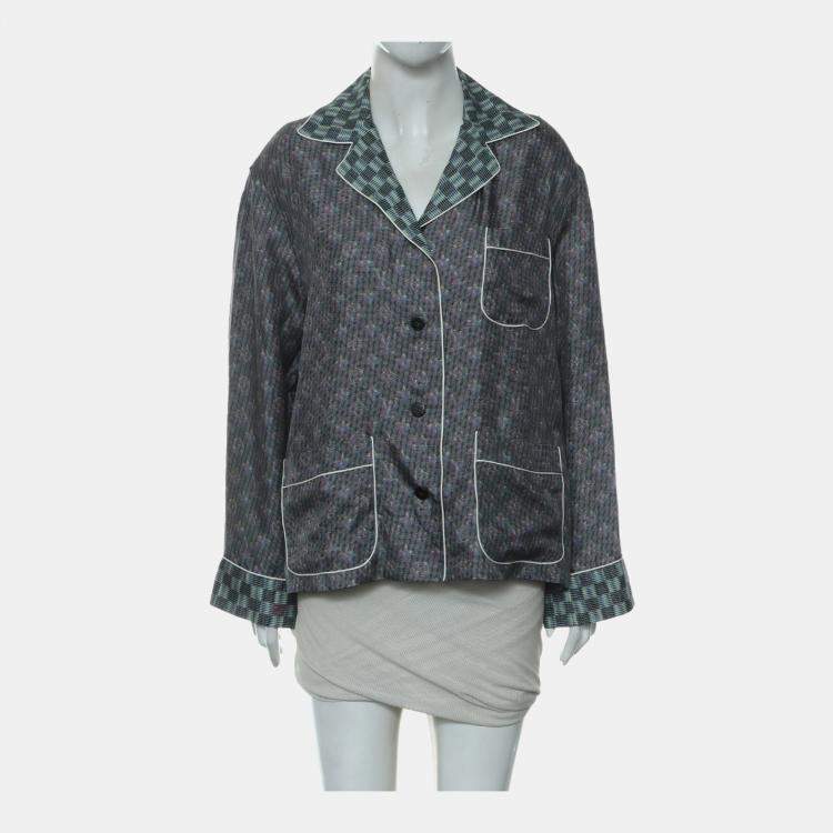 مملوكة مسبقًا Louis Vuitton Multicolor Monogram White List Shirt S