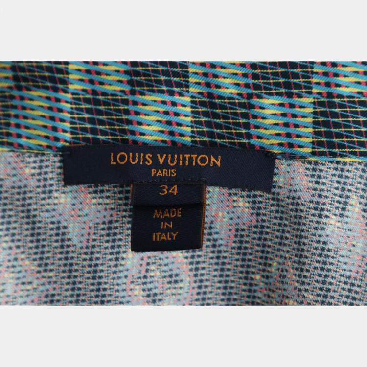 مملوكة مسبقًا Louis Vuitton Multicolor Monogram White List Shirt S