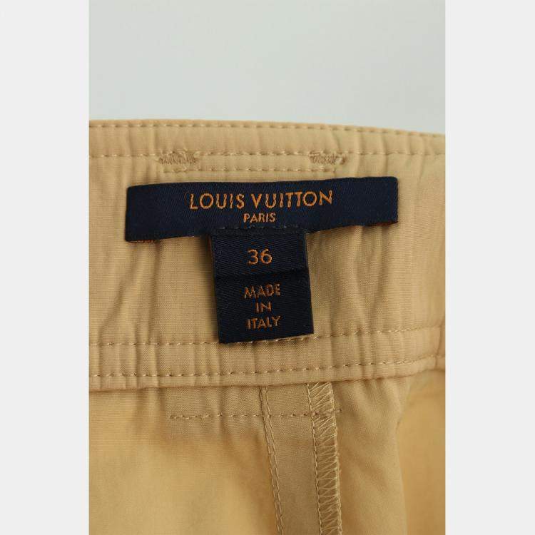 Pre Owned Louis Vuitton Brown Belted Pants S