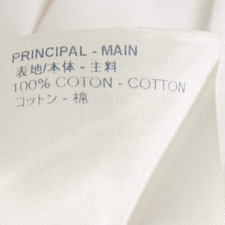 Pre Owned Louis Vuitton White LV Stamp Jersey T-Shirt XS