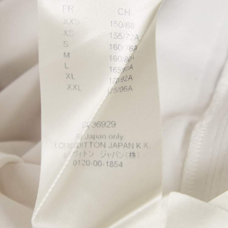 Pre Owned Louis Vuitton White LV Stamp Jersey T-Shirt XS