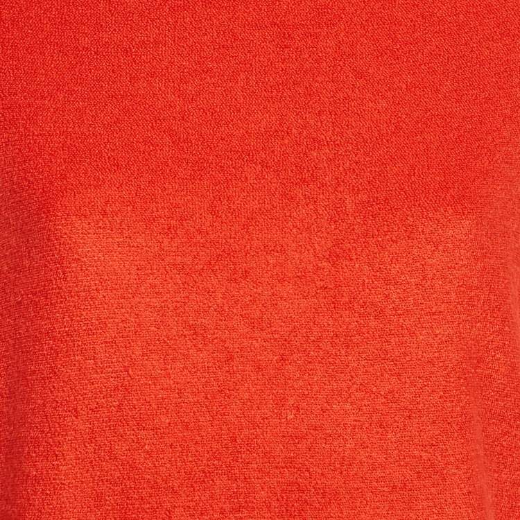 Pre Owned Louis Vuitton Red/Purple Terry & Knit Mini Dress M