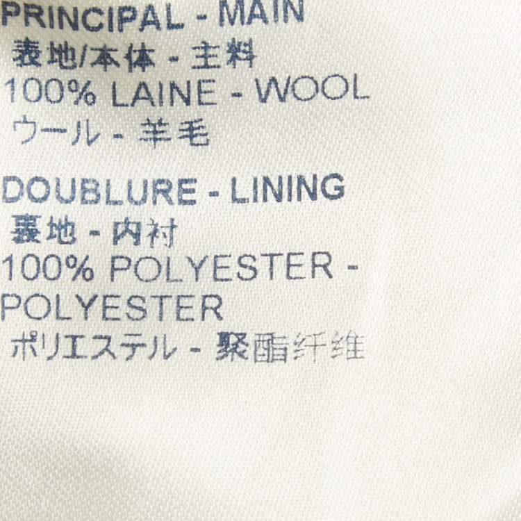 Pre Owned Louis Vuitton Brown Wool Straight Leg Trousers S