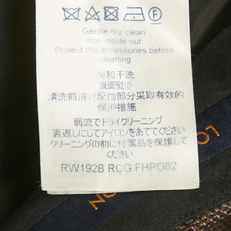 Pre Owned Louis Vuitton Brown Wool Straight Leg Trousers S