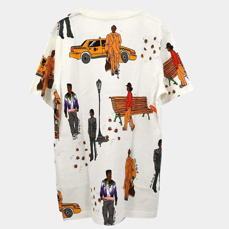 Pre Owned Louis Vuitton White Cotton T-shirt L