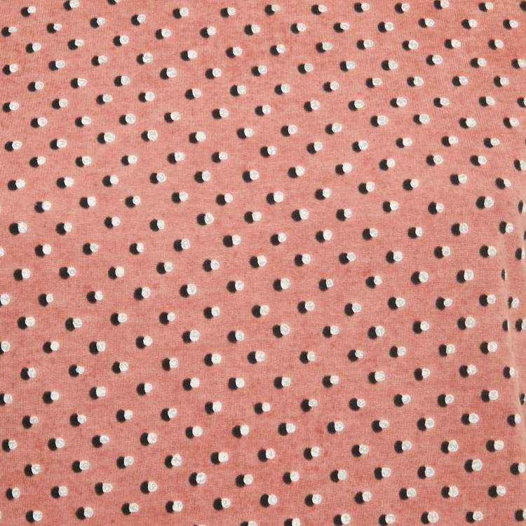 Pre Owned Louis Vuitton Pink Printed Jersey T-Shirt S