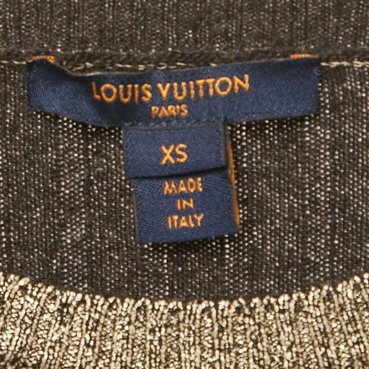 مملوكة مسبقًا Louis Vuitton Metallic Rib Knit Pullover XS