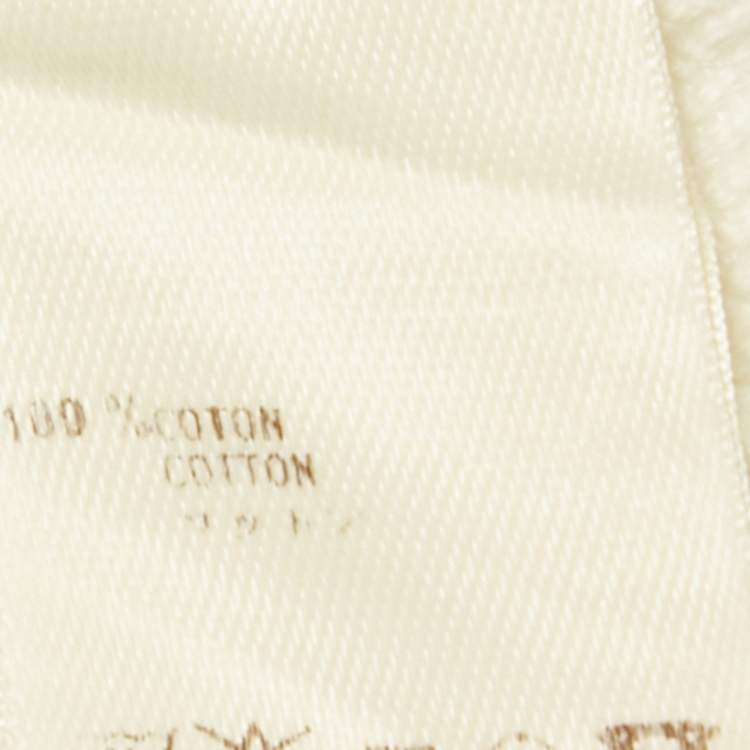 Pre Owned Louis Vuitton White Denim Grommet Detail Short S Waist 25"